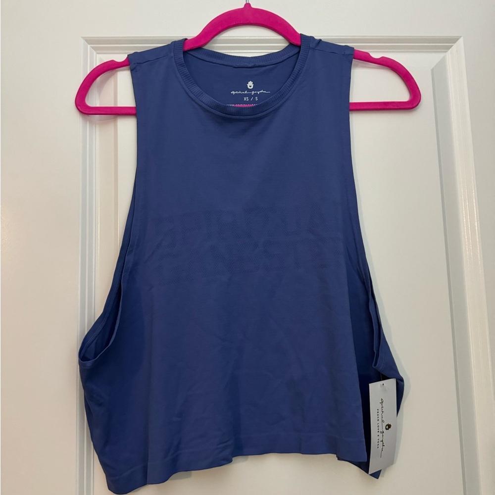 NWT Spiritual Gangster Crewneck Workout Muscle Tank Top in Periwinkle